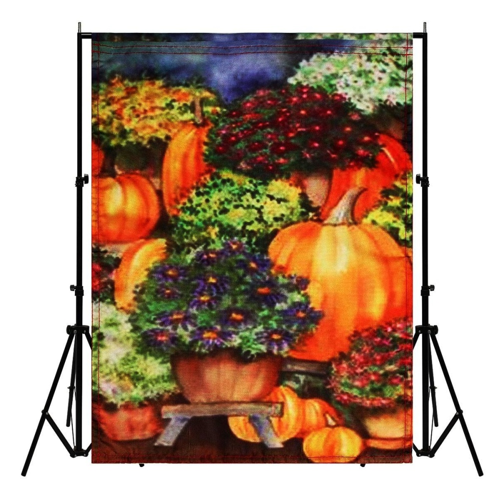 28''x40'' Pumpkin & Mums Fall Garden Flag Seasonal Yard Banner Autumn Decorations - Image 2