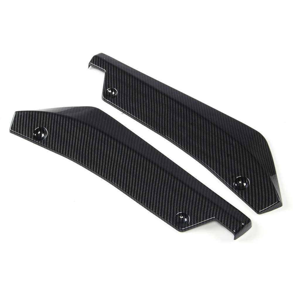 Universal Car Bright Black Rear Bumper Protector Rear Lip Wrap Angle Splitters - Image 2