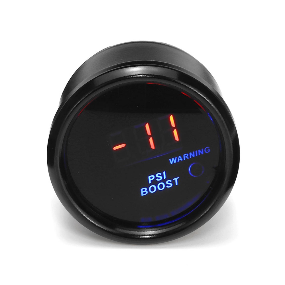 2 Inch 52mm Turbo Boost Pressure Gauge Digital LED Display Black Face Car Meter With Sensor - Image 2