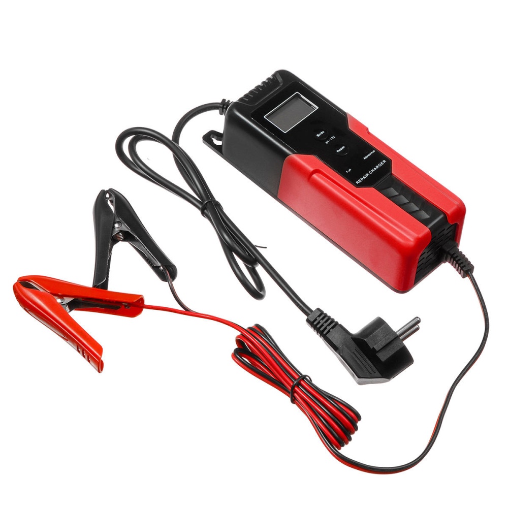 Intelligent LCD Display Battery Charger Automatic Pulse For 6V/12V Lead-acid For Car Motorycle Boat - EU Plug - Image 2