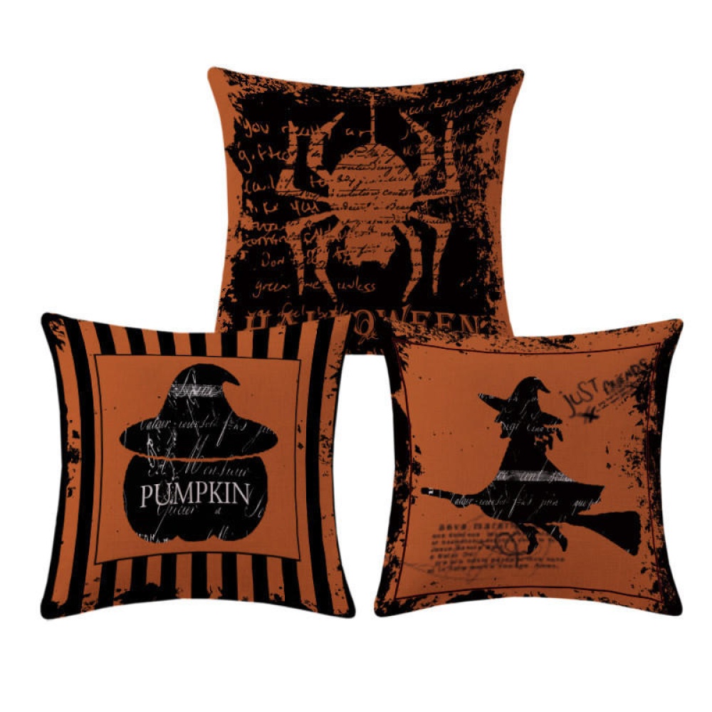 Terror Witch Pattern Pillowcase Cotton Linen Throw Pillow Cushion Cover Seat Home Decoration Sofa Decor - 1 - Image 2