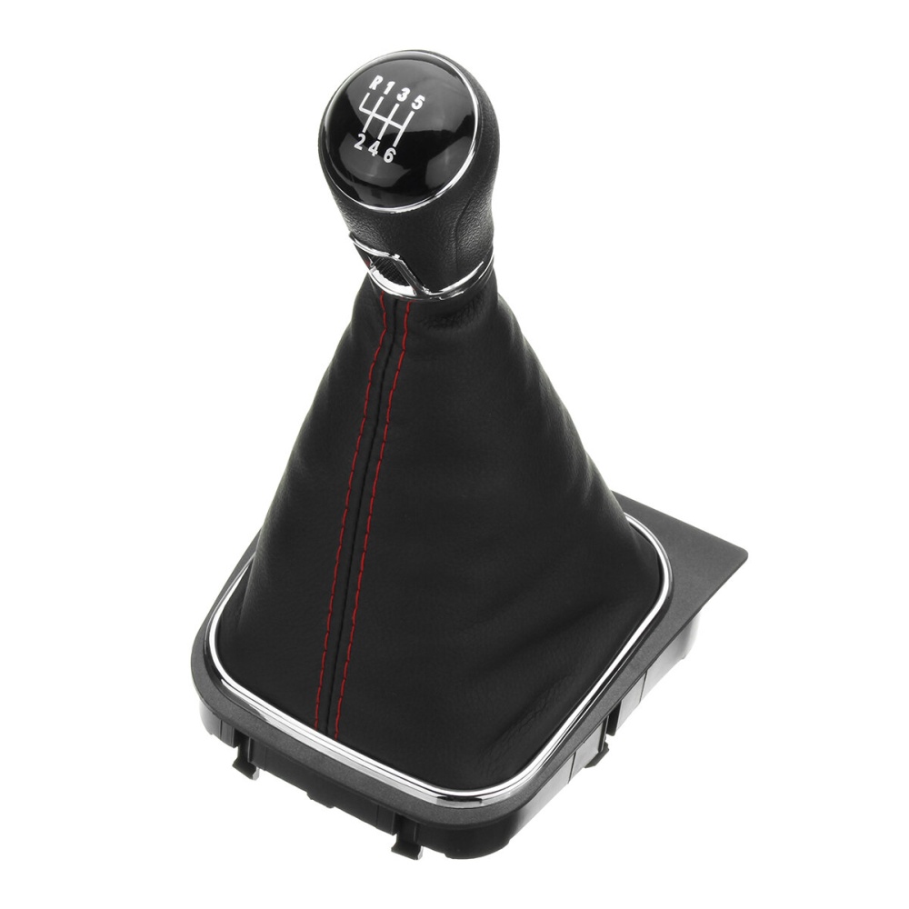 6 Speed Gear Shift Knob Shifter 11mm Inner PU Leather Boot Gaitor Cover For VW Golf 5 6 - Image 2