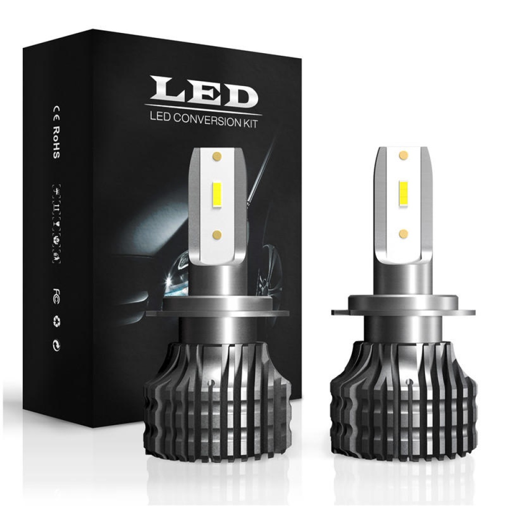 F3 Car LED Headlights Bulbs 120 Degree Lighting 6000K 12V 3000LM Waterproof 9005 9006 H1 H11 H7 2Pcs - H7