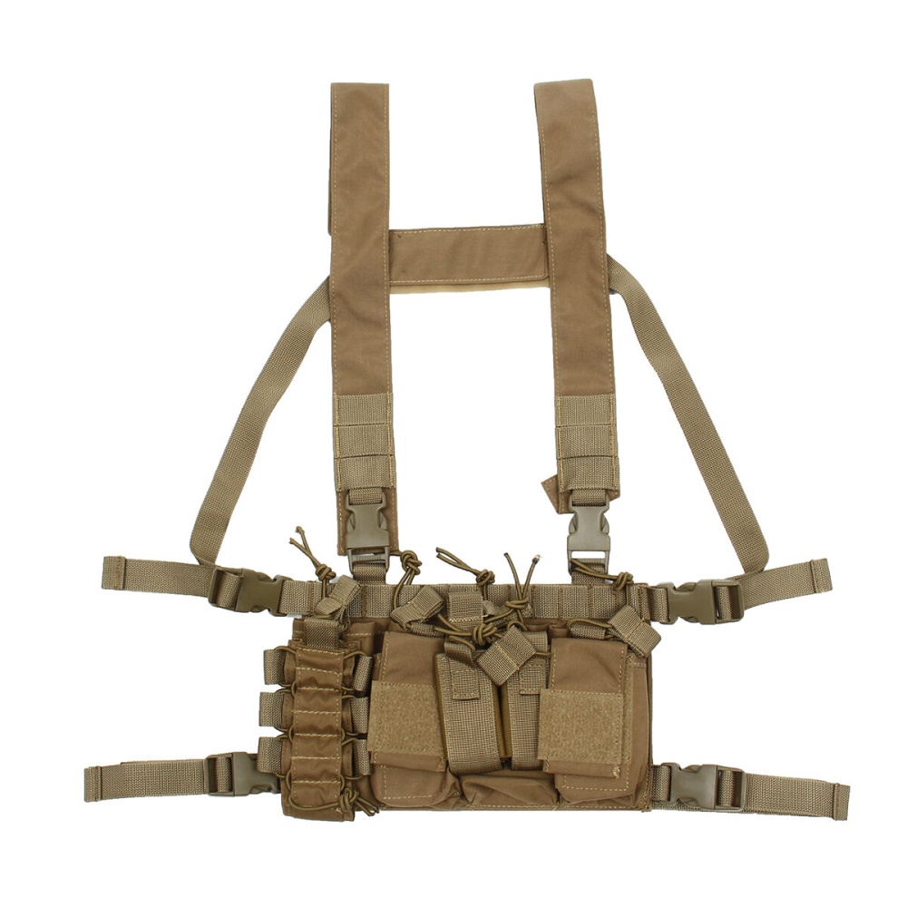 52x65cm Nylon Universal Chest Rig Hunting Vest with 223/308 Pouches 2 Colors - Yellow - Image 2