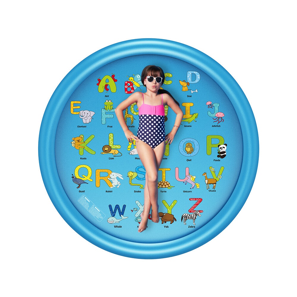 170cm Sprinkle Play Mat Kid Inflatable Swimming Soft Sprinkler Outdoor Water Toys Play Mat - A - Image 2