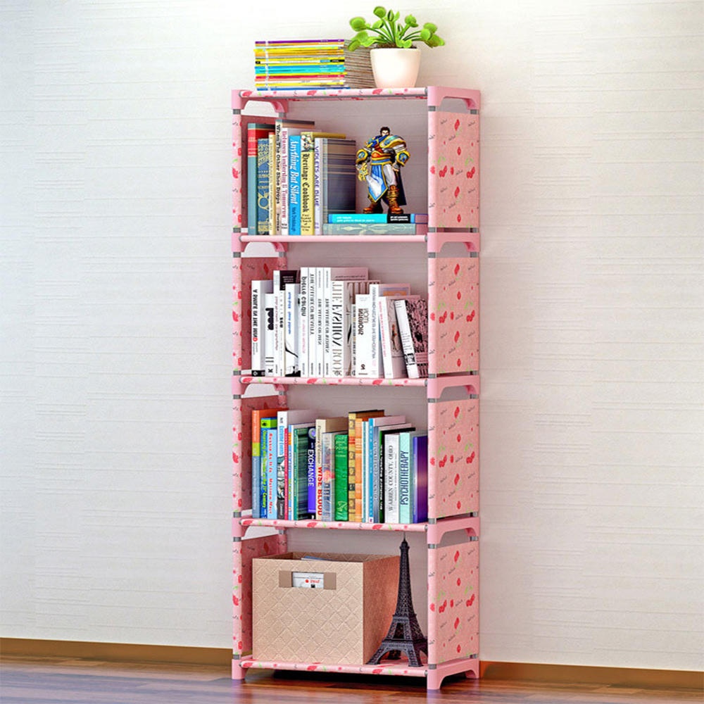 DIY Child Bookcase Stand Shelf Bookshelf Cube Shelf Storage Shelf File Shelf Creative Combination Layer Shelf - White - Image 2