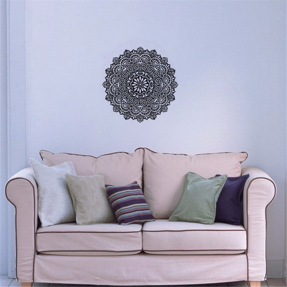 59X59CM Removable Mandala Flower Wall Stickers Vinyl Mandala Pattern PVC Wall Stickers - Image 2