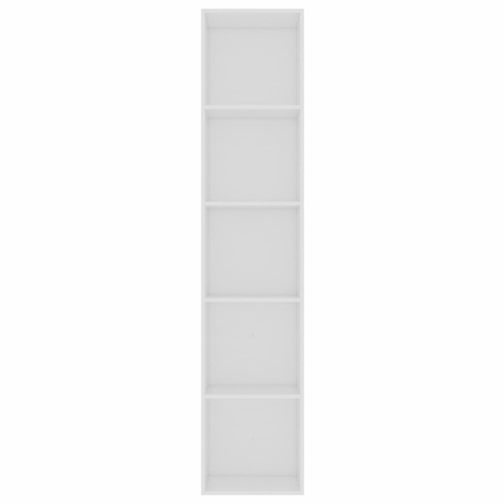 Book Cabinet White 15.7"x11.8"x74.4" Chipboard - Image 2