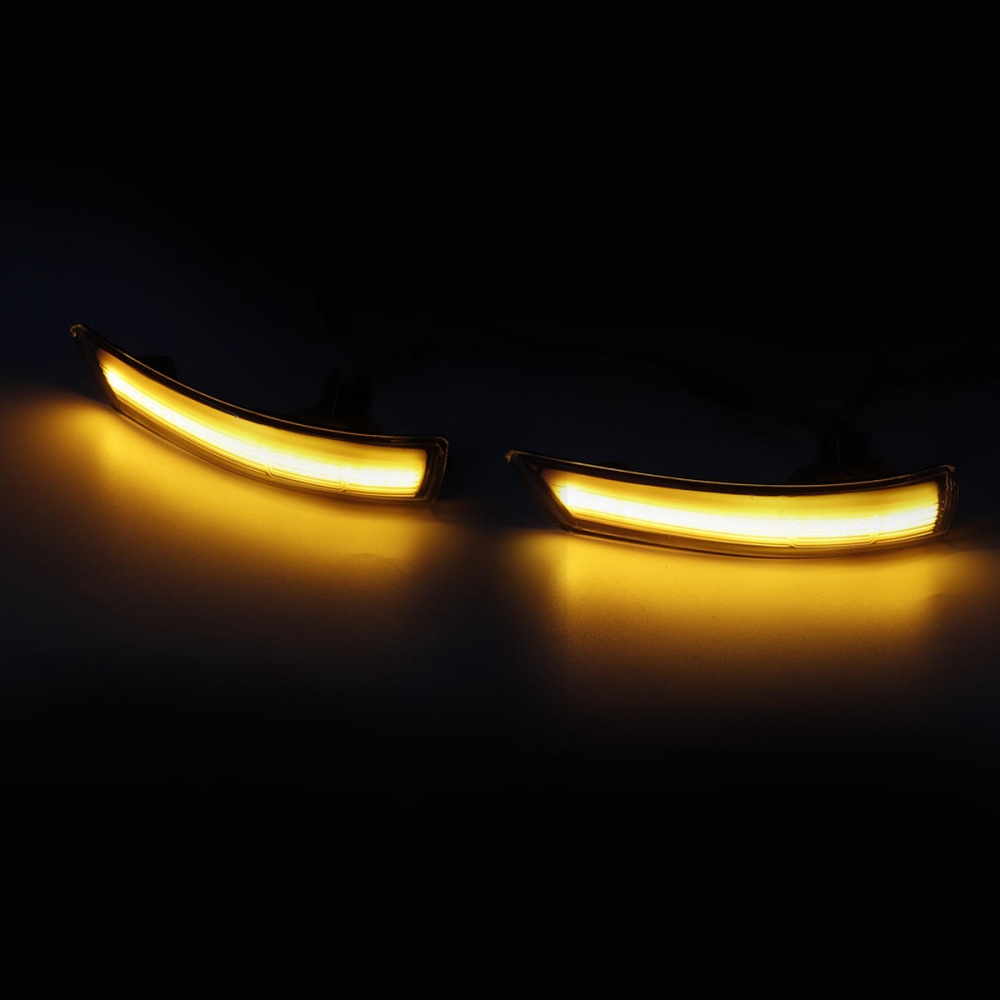 Pair Dynamic Door Wing Mirror LED Turn Indicator Signal Lights Amber For Ford Focus MK2 MK3 Mondeo MK4 - Clear - Image 2