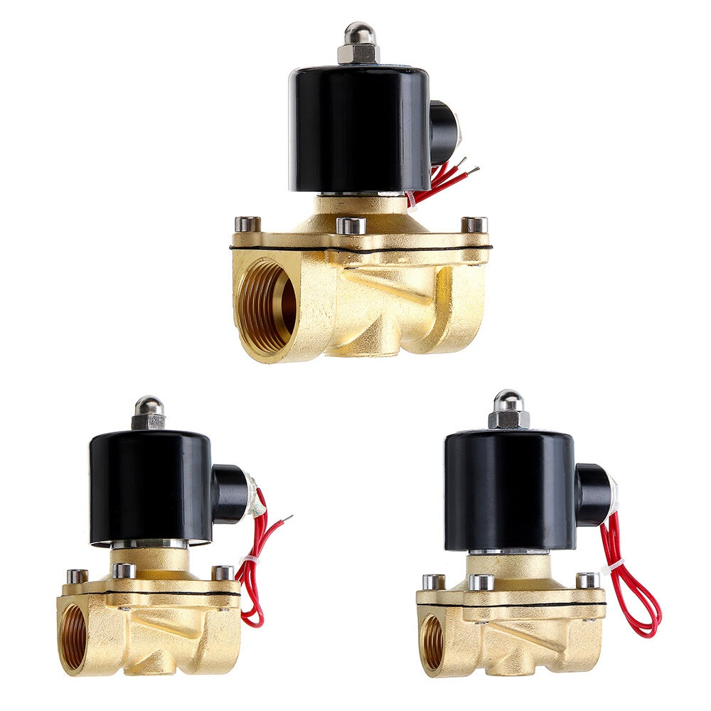 1/2 3/4 1 Inch 220V Electric Solenoid Valve Pneumatic Valve for Water Air Gas Brass Valve Air Valves - 1/4 Inch - Image 2