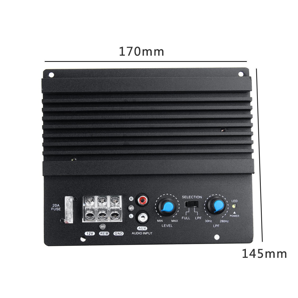 12V 600W 3D Crystal Power Input Car Audio Subwoofer Amplifier Board Player - Image 2