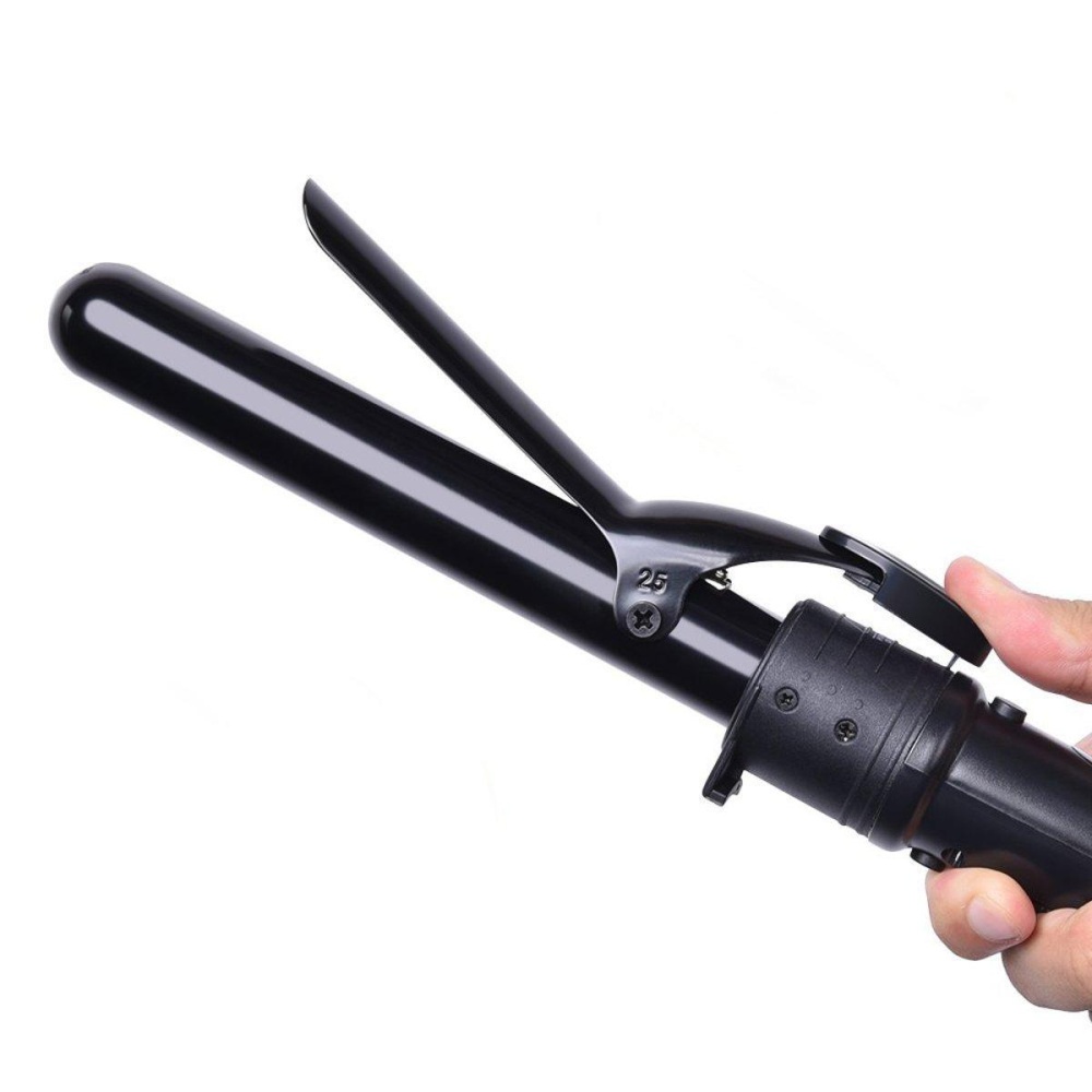 3 in 1 Hair Curling Brush Salon Fashion Styling Rod Roller Rotating Wand Hair Curler - US Plug - Image 2