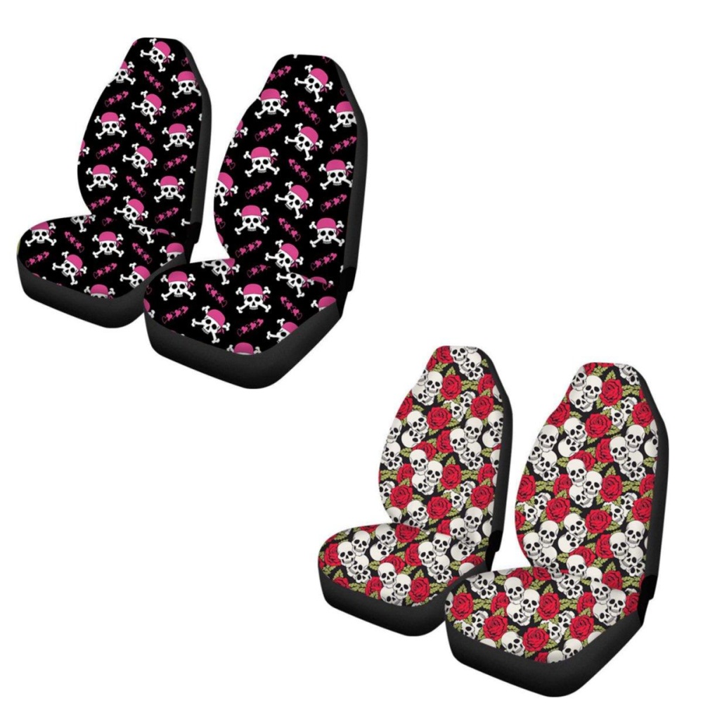 Car Front Seat Covers Fabric Cases Protector General For Sedan SUVs - 1