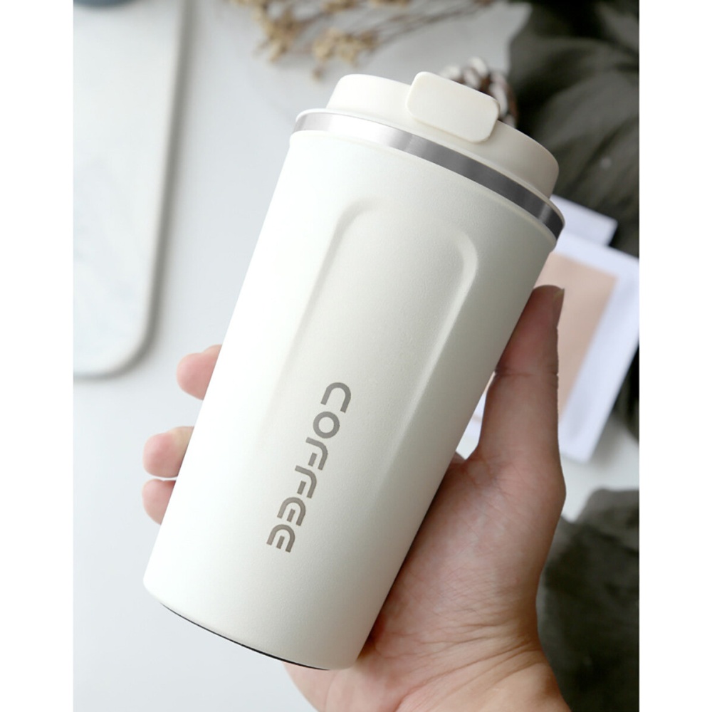 Insulated Tumbler Coffee Travel Mug Vacuum Insulated Coffee Tea Cup Stainless Steel with Screw on Lid Leak Proof Keep Hot Cold - 2 White