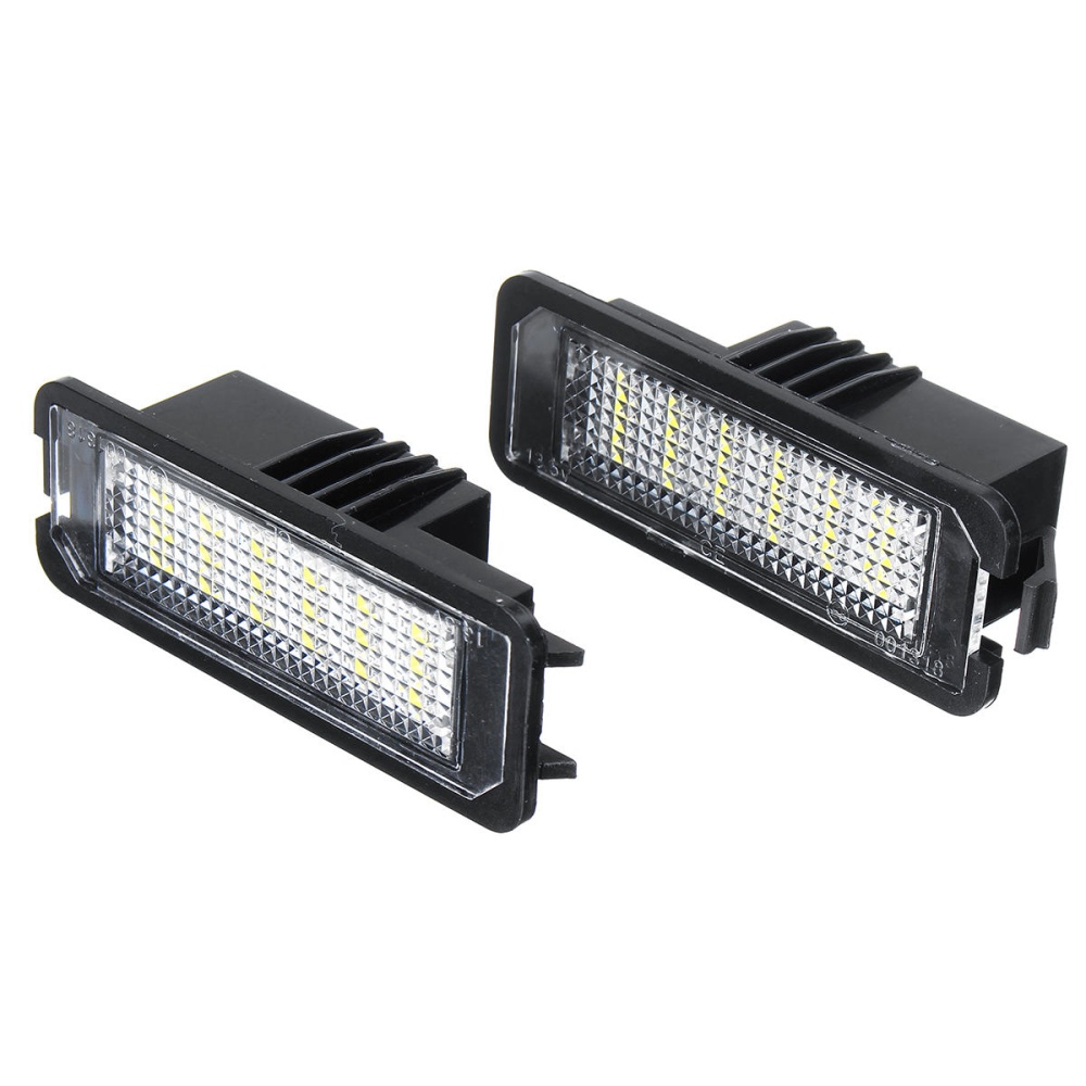 LED License Number Plate Lights Lamp 12V 3W 6000K Pair for VW Golf 4 5 6 7 6R Passat B6 - Image 2