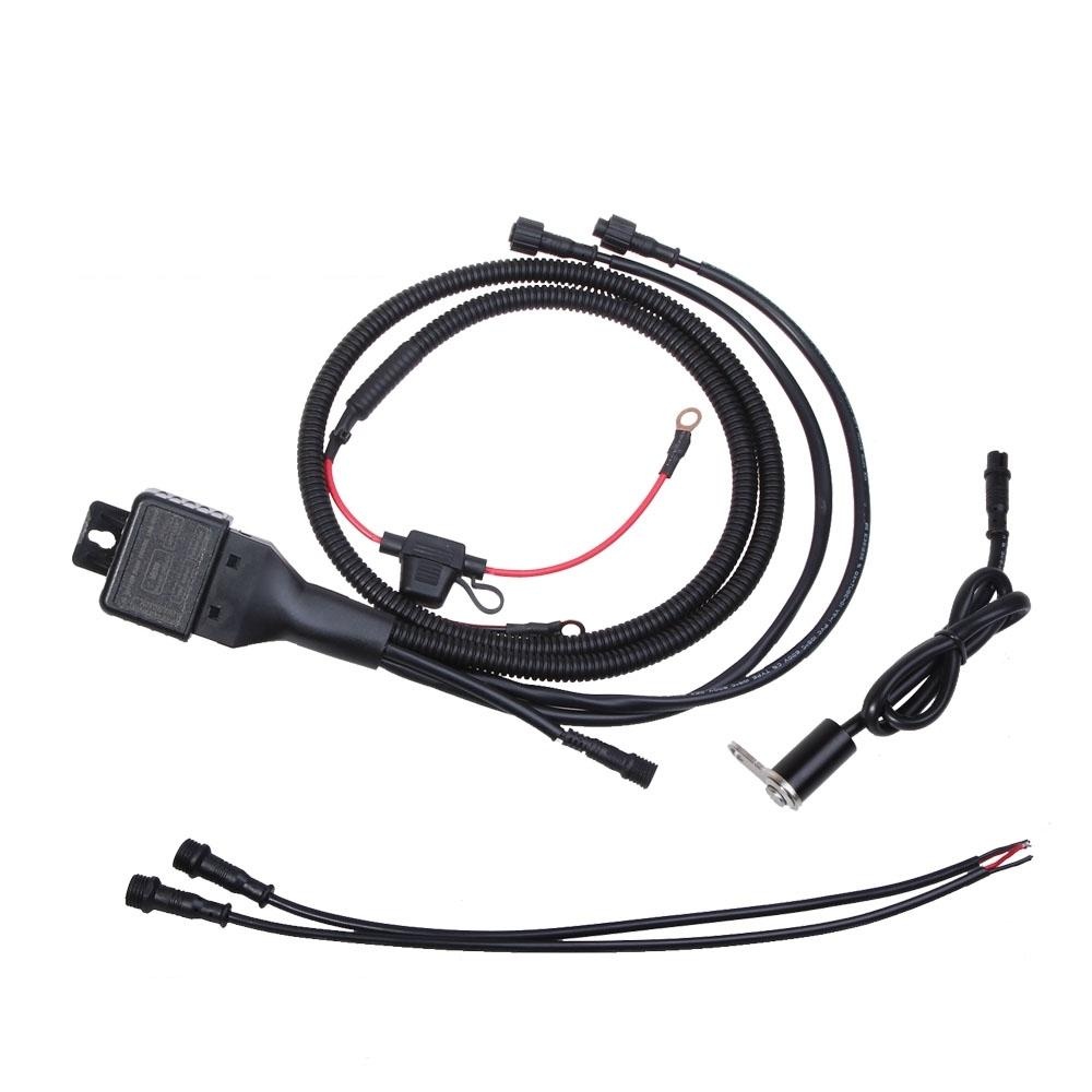 BOSMAA MK5W 12V 10A Motorcycle Light Reset Switch Waterproof Wiring Harness Flash Control Line Group Switch For Auto Car Scooter Work Spotlight Flash
