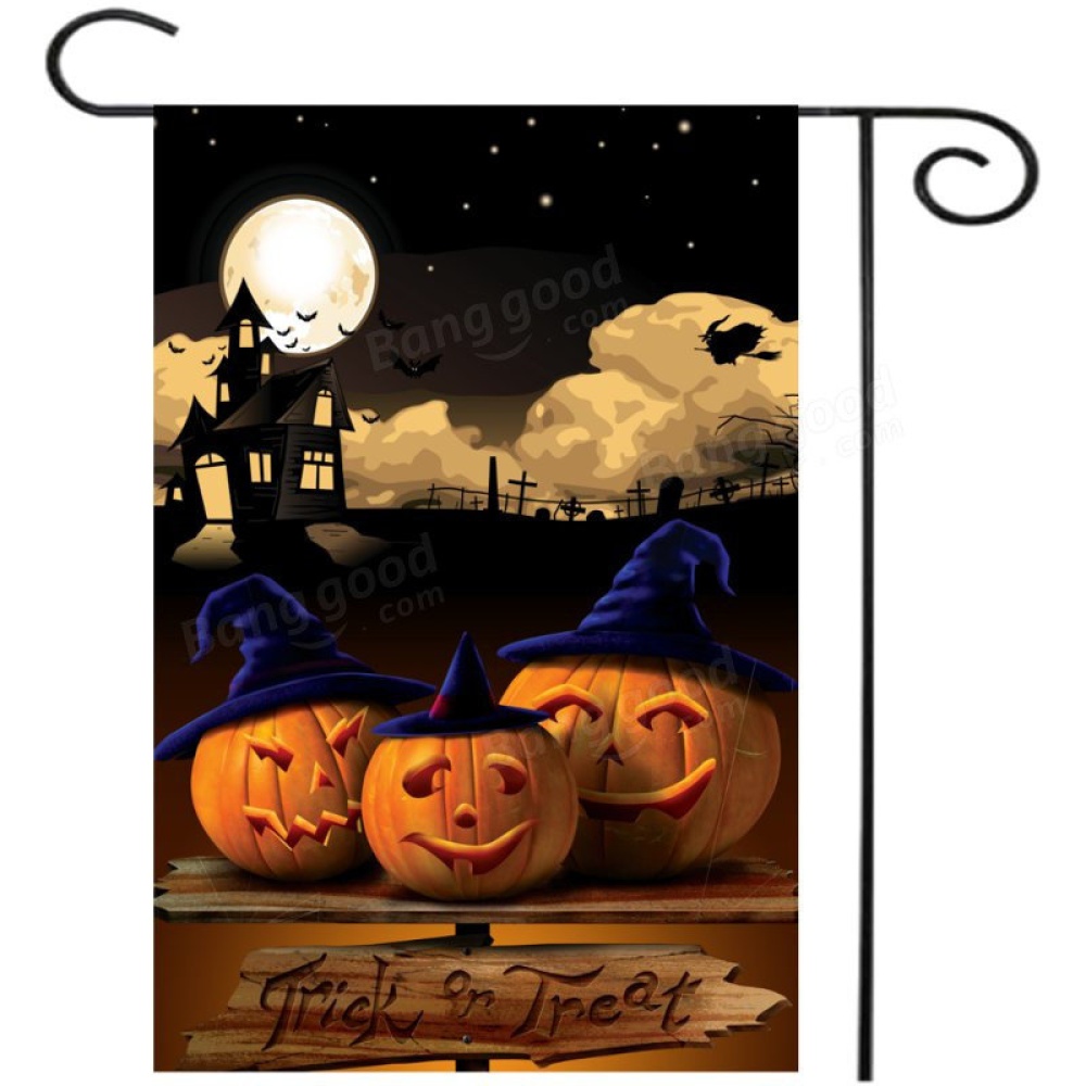 30x45cm  Polyester Pumpkins Night Flag Garden Holiday Decoration - Image 2