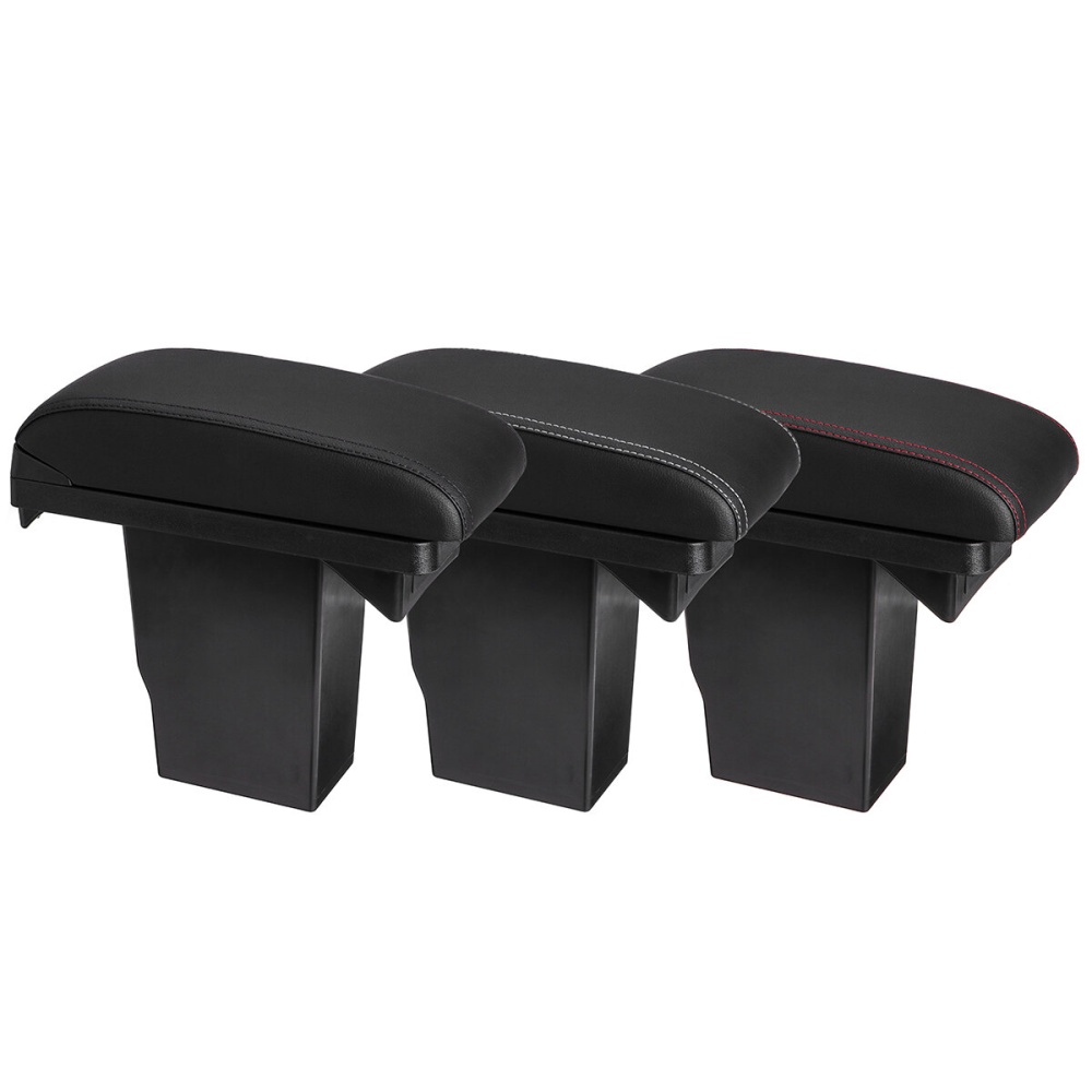 Central Armrest Storage Box Tray With USB Port For Citroen C3-XR For Peugeot - Black - Image 2