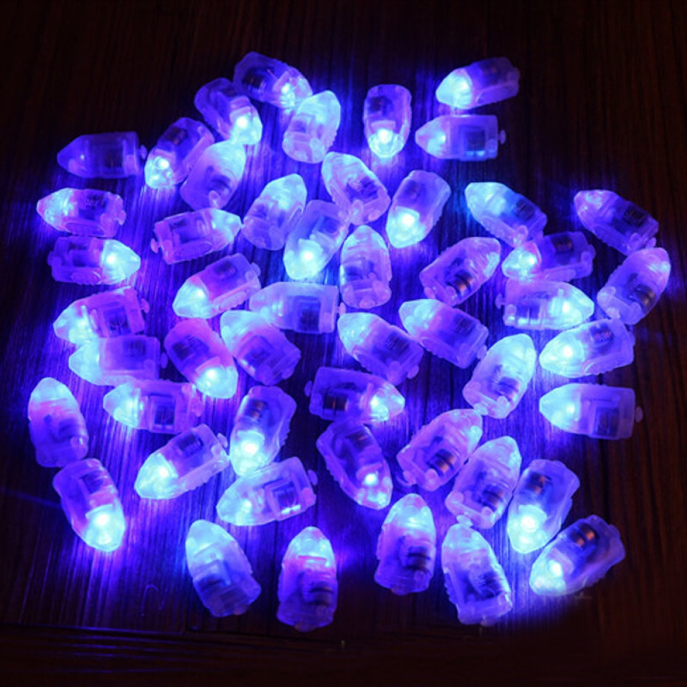 50Pcs/Lot LED Lamps Balloon Lights for Paper Lantern Balloon Multicolor  Party Decor - Red - Image 2