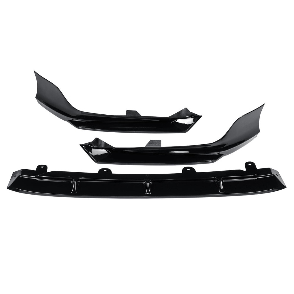 Painted Black Pearl Front Bumper Lip Protector Splitter Kit For ACCORD AKASAKA 2018-19 - Image 2