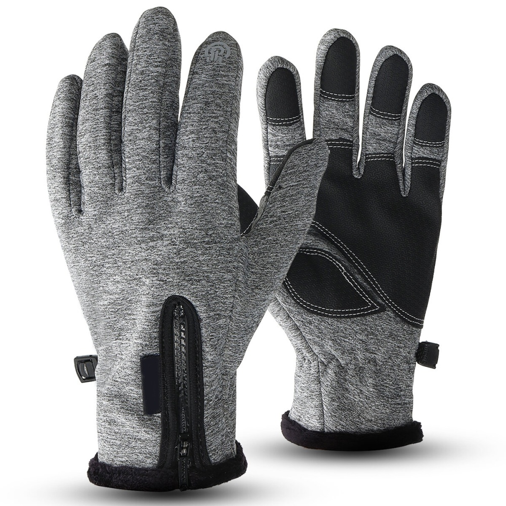 Winter Warm Touch Screen Glove Anti-slip Windproof Waterproof Gloves For Outdoor Skiing Climbing Motorcycle - S Dark Gray - Image 2