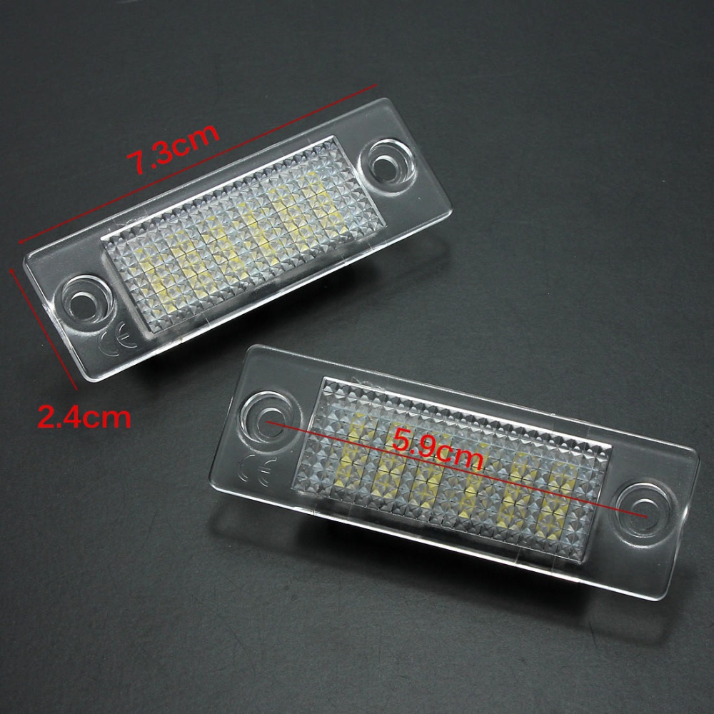 2x LED License Number Plate Light for VW Caddy T5 Golf Passat - Image 2