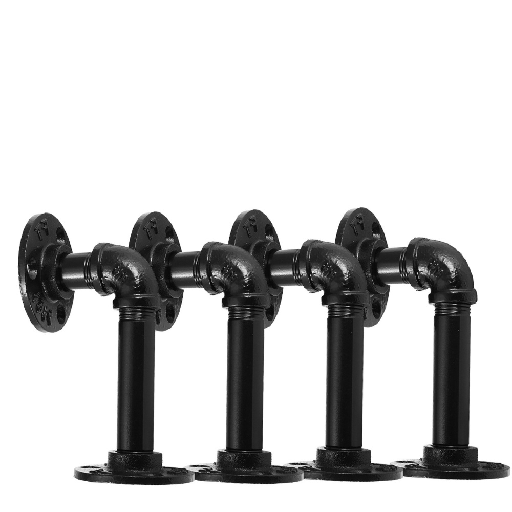 4 pcs Steampunk Industrial Steel Pipe Scaffold Board Shelf Brackets - Image 2