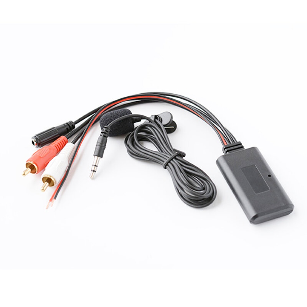 Car Universal 2 RCA Lotus Male Head bluetooth AUX Music + MIC bluetooth Phone Cable - Image 2