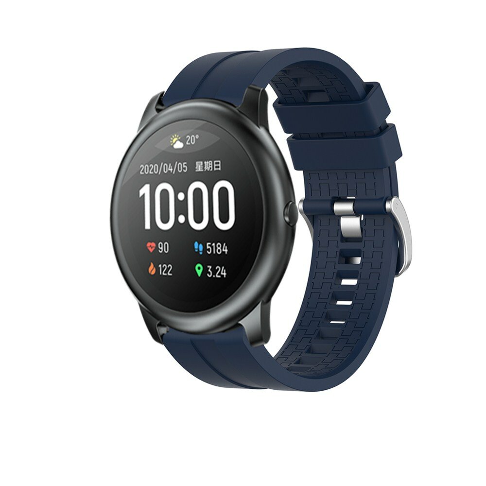 Bakeey 22mm Checked Elegant Silicone Strap Smart Watch Band For Xiaomi Haylou Solar Non-original - Green - Image 2