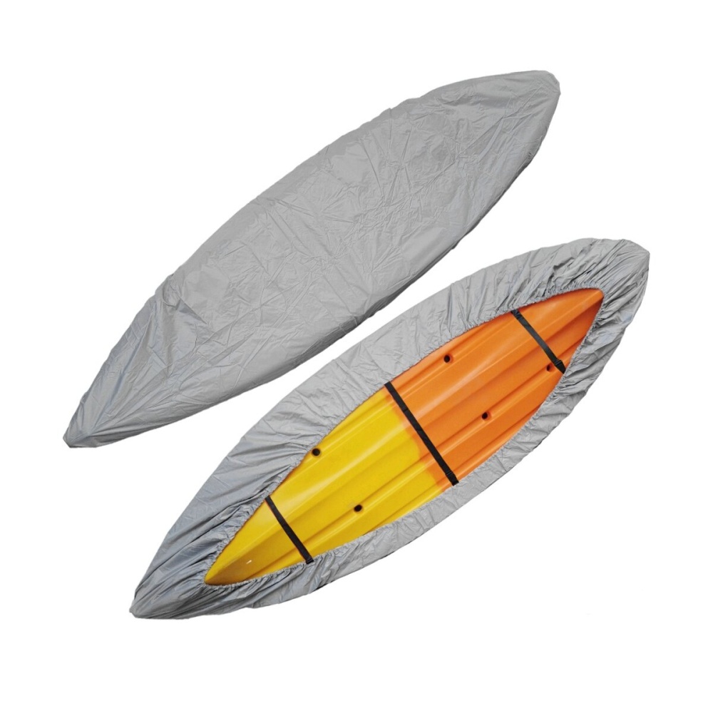 Kayak Cover with Adjustable Bottom Straps UV Resistant Dust Shield Silver For Hydra Creek - B
