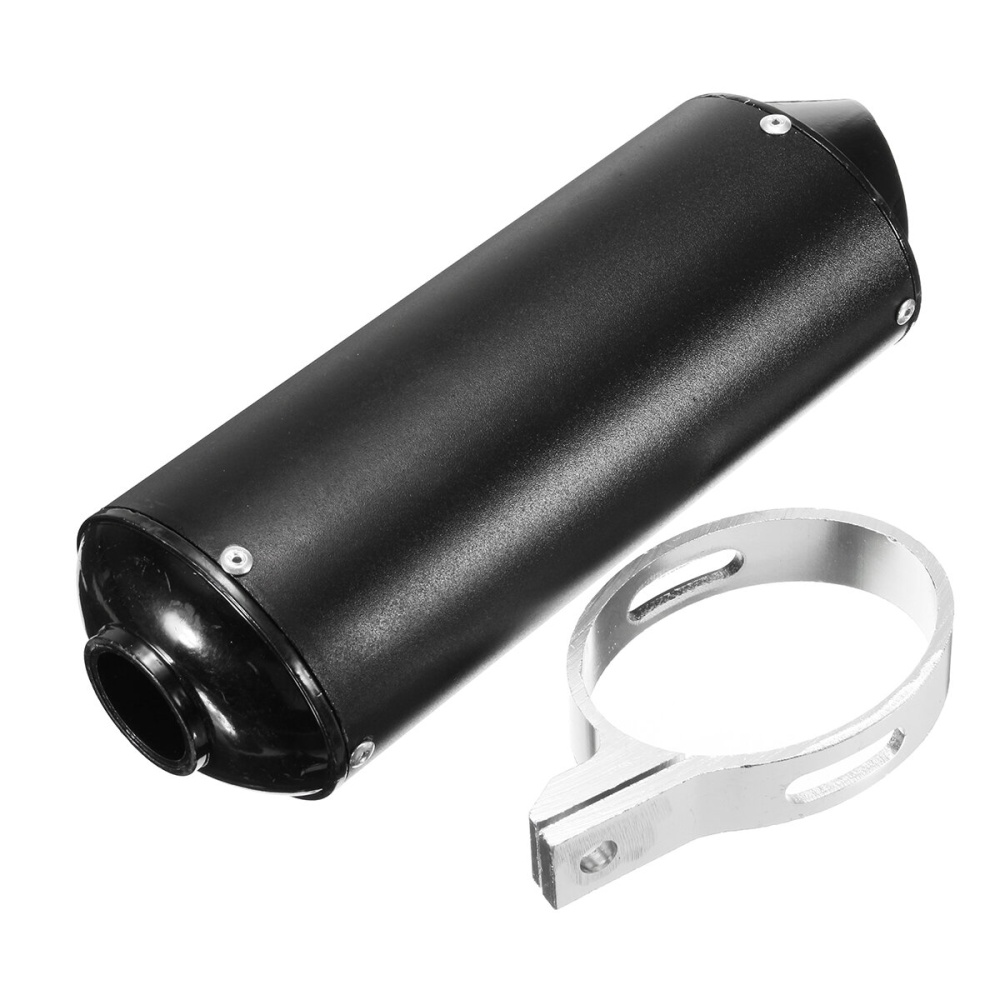 28mm Muffler Exhaust Pipe+Clamp For Dirt Pit Pro Quad Bike ATV 50/110/125/150cc - Grey - Image 2