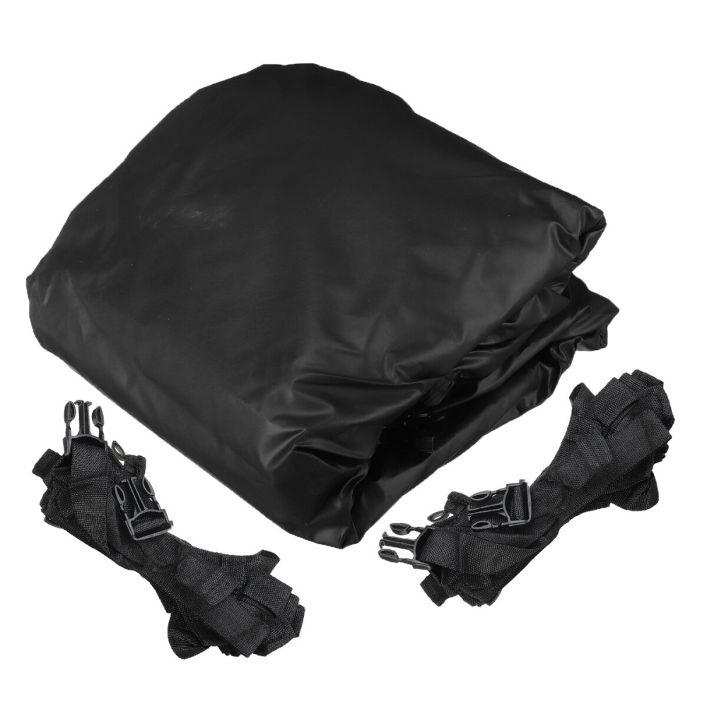 12ft / 14ft / 16ft / 18ft Jon Boat Cover 210D Black Waterproof Sun Protection - 12ft - Image 2