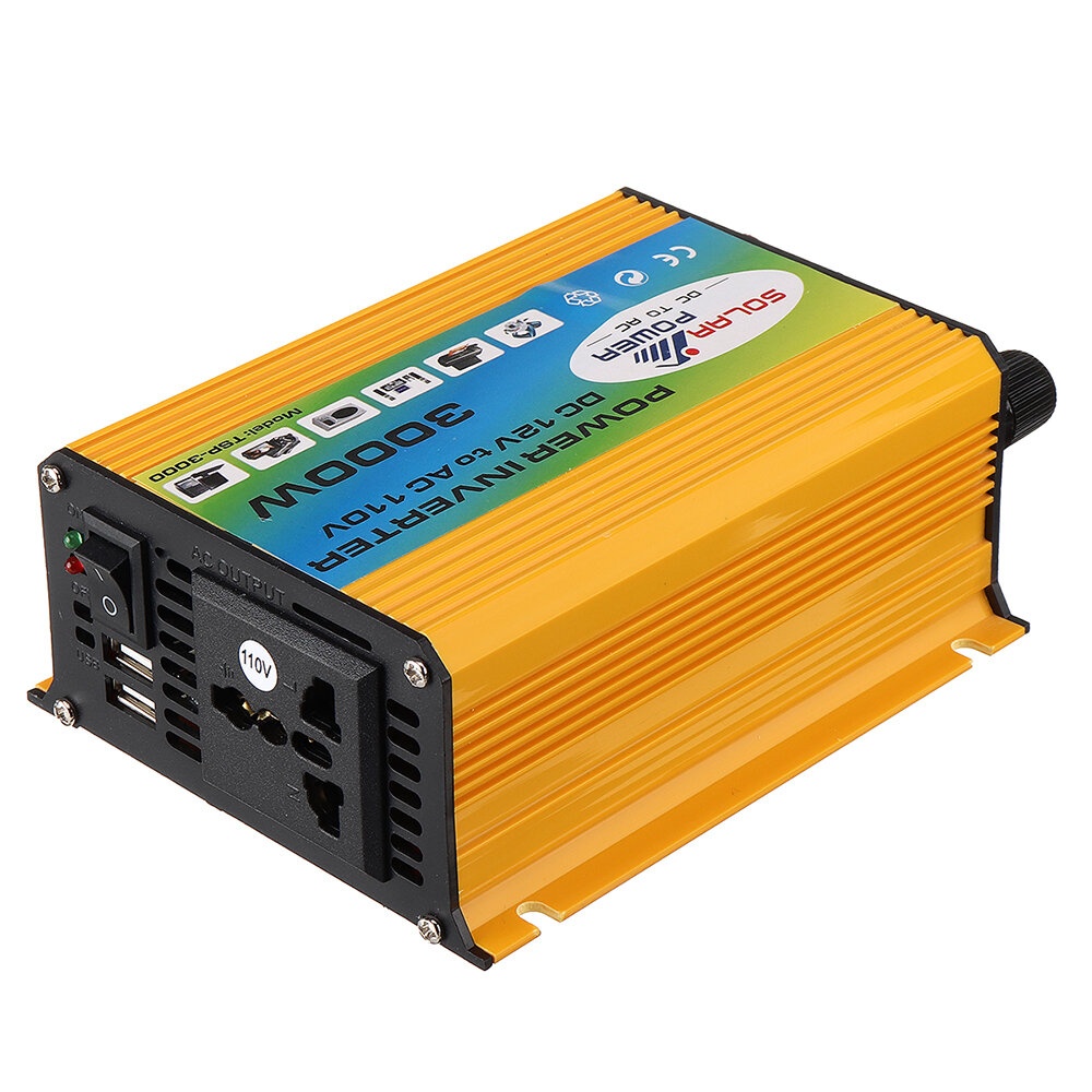 1200W Peak Car Power Inverter DC 12V To AC 110V 60Hz Converter Modified Sine Wave Mufti-Protection with Dual USB Ports - Image 2