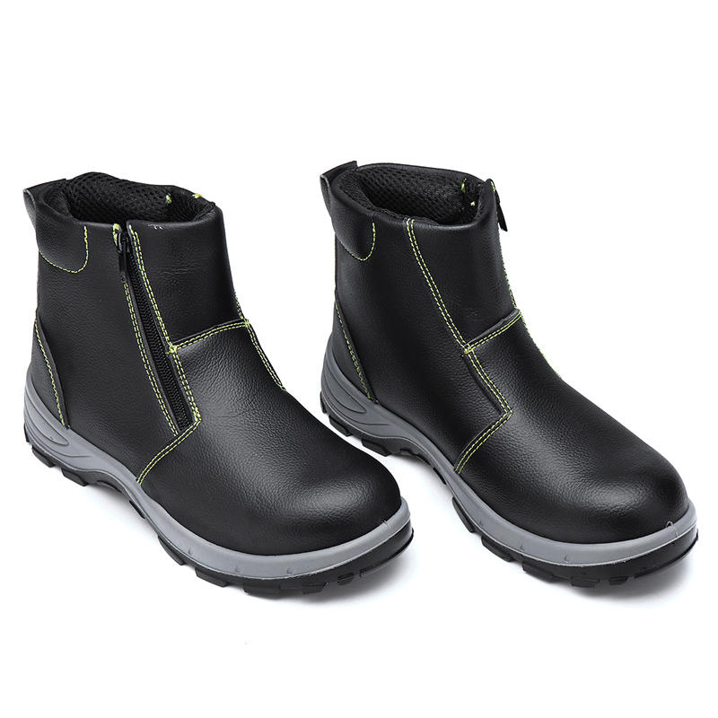 lens Men's Safety Steel Toe Non-Slip Zipper Boots Waterproof Outdoor Welding Work Shoes - 43 - Image 2