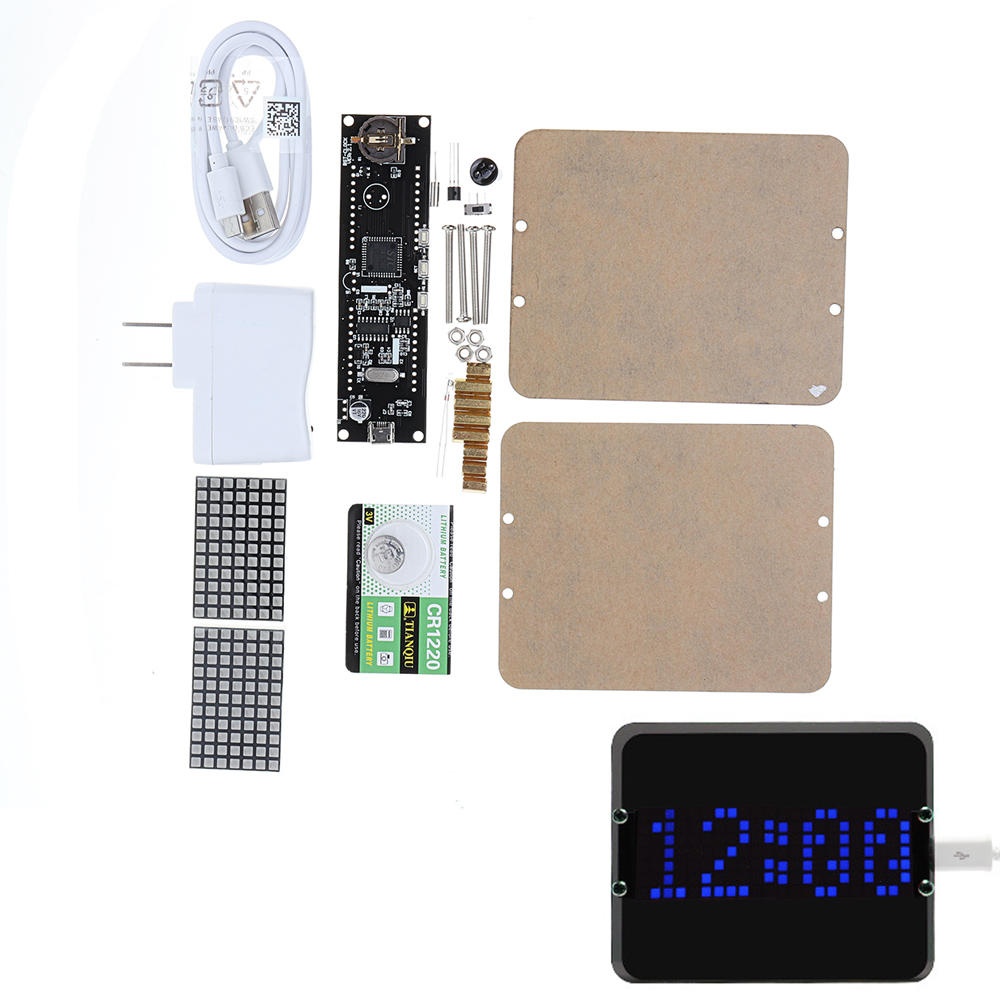 Kit d'horloge intelligente programmable pour horloge de capteur creatif bricolage - Bleu