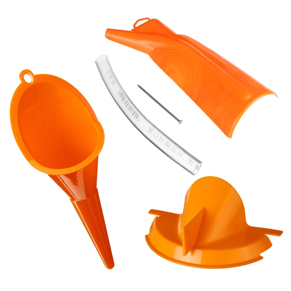 Motorcycle Crankcase Fill+Primary Case Oil Fill+Drip-Free Oil Funnel For Touring