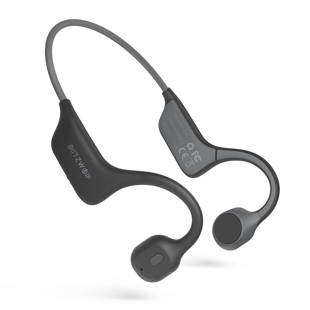 BlitzWolf® BW-BTS6 bluetooth 5.0 Earphone True Bone Conduction Headphone Vibrator Flexible Magnetic Charging IPX7 Waterproof Sport Earhooks Headphone