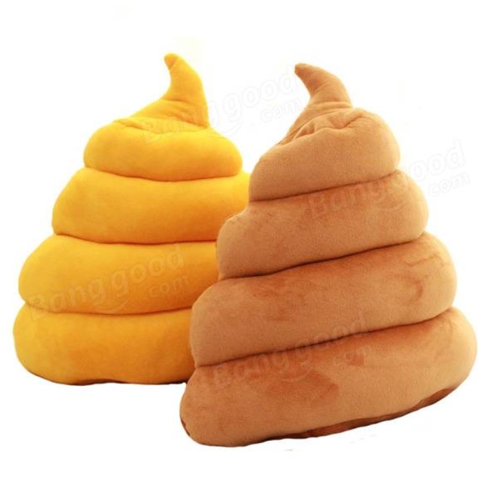 Funny Creative Brown Yellow Poo Shape Throw Pillow Bed Sofa Chair Plush Cushion - Yellow - Image 2