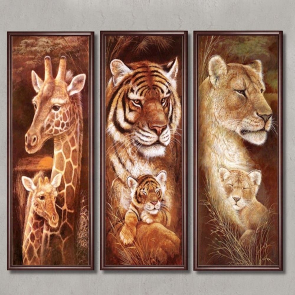 5D DIY Full Drill Diamond Painting Animals Cross Stitch Embroidery Home Decorations - Tiger - Image 2