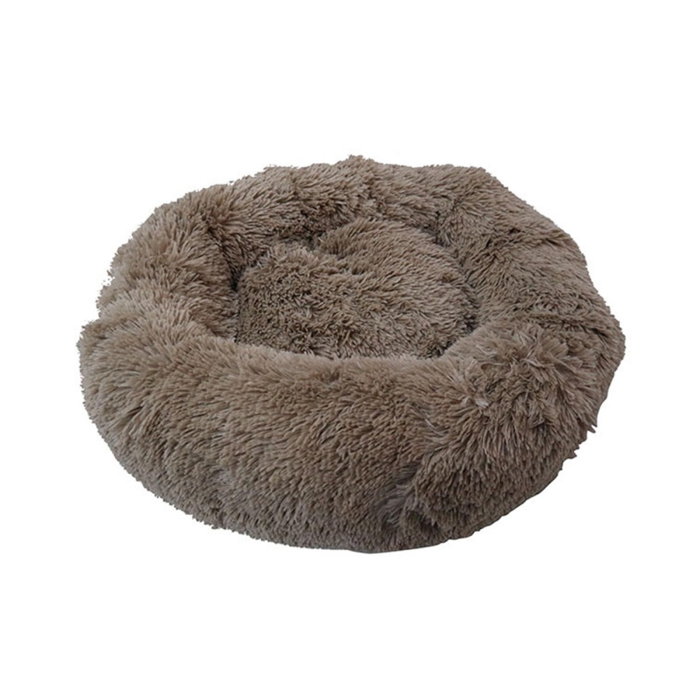 4 Size Dog Cat Round Bed Sleeping Bed Plush Pet Bed Kennel Sleeping Cushion Puppy - Wine S - Image 2