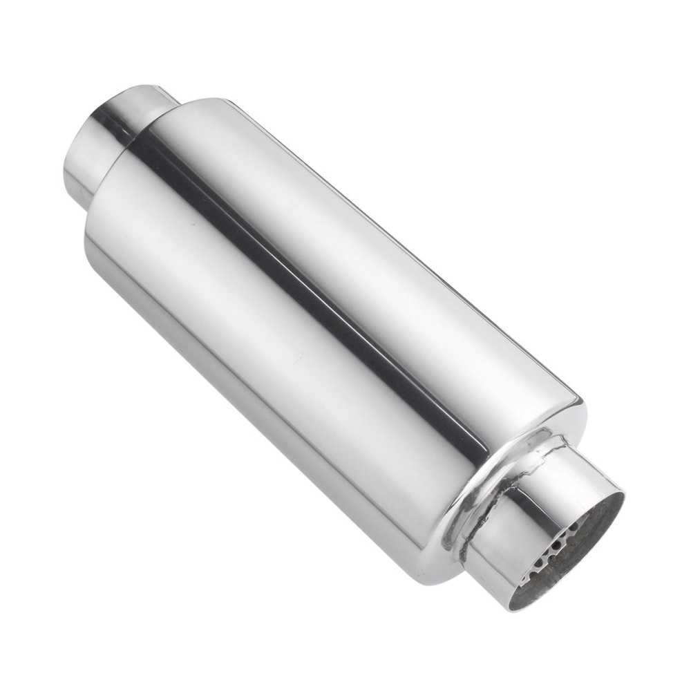 Universal Exhaust Muffler Resonator 304 Stainless Steel 2.5 Inch Inelt 2.5 Inch Outlet - Image 2