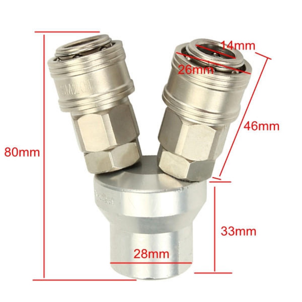 1Pcs 2/3Way 12mm CR-V Air Pump High Pressure Self Locking Quick Connector Pipe Adapter - 2 - Image 2