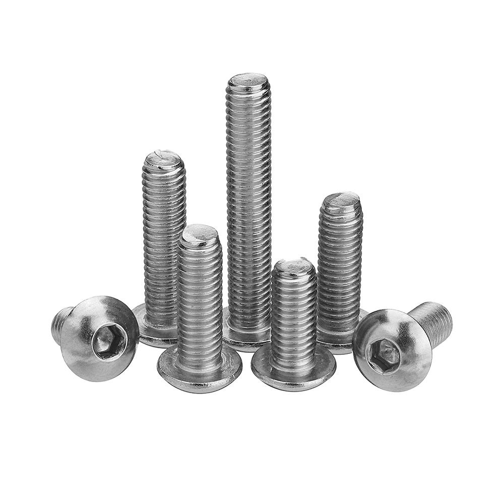 Suleve M5SH5 140Pcs M5 Stainless Steel 8-30mm Hex Socket Button Head Screw Bolt Assortment Kit - Image 2