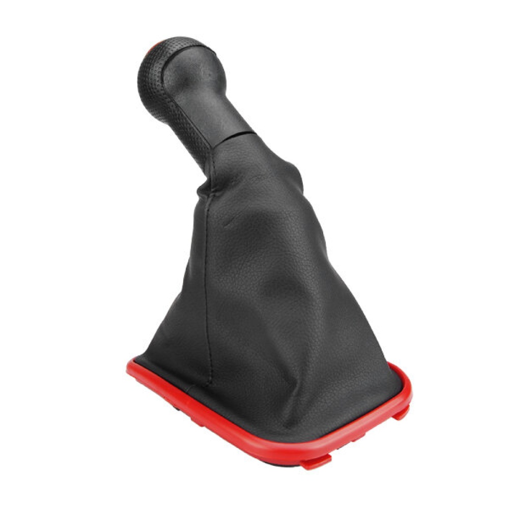 5 Speed Gear Shift Knob Shifter Lever Stick with Dust Cover For VW Bora Golf 4 - Red - Image 2