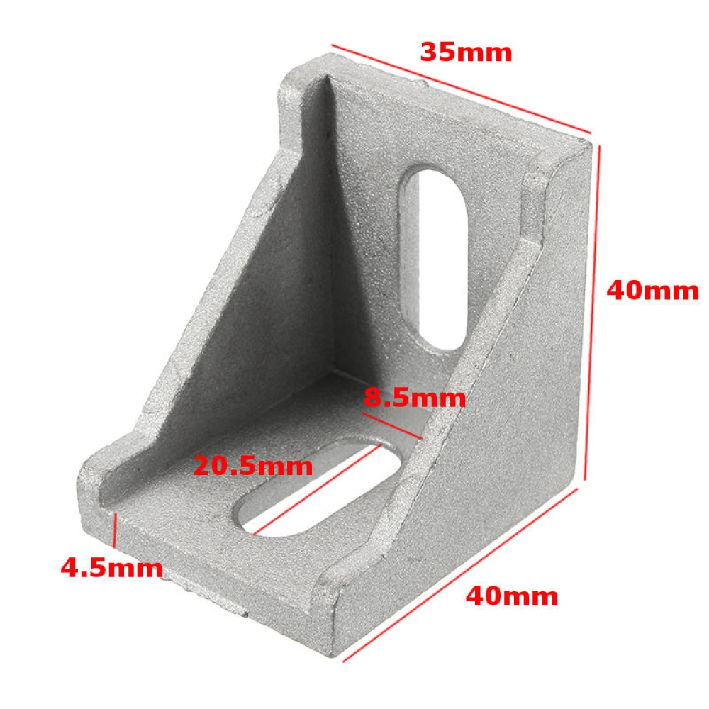 Suleve AJ40 4Pcs Corner Bracket Cast Aluminum Angle Corner Joint 40x40mm - Image 2