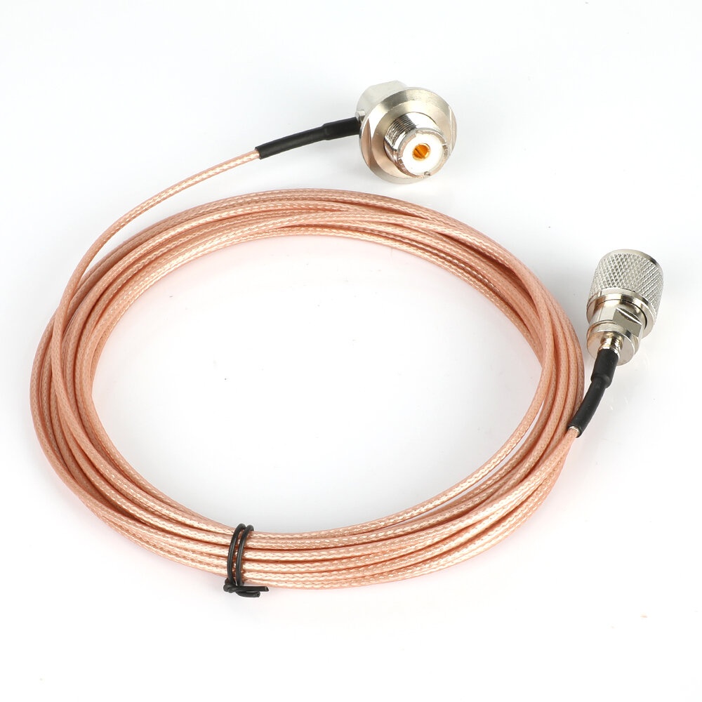 Pink 5 Meter 316 Coaxial Cable UHF/PL-259 Male to Female for QYT KT-8900 YAESU ICOM KENWOODs Mobile Radio Walkie Talkie Antenna - Image 2