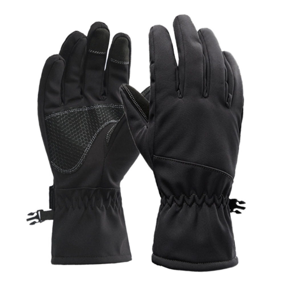 Winter Warm Thermal Gloves Motorcycle Ski Snow Snowboard Cycling Touchscreen Waterproof - Black L - Image 2