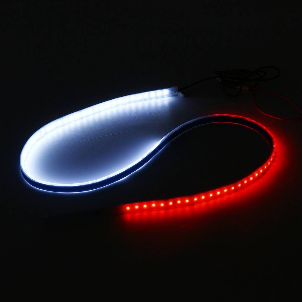 12V 120cm 144 LED Car Door Warning Light Strips Atomosphere Safety Lamp Strobe Flashing - Image 2