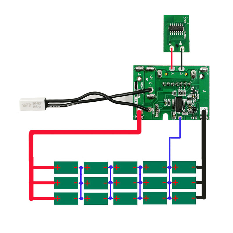 BL1890 Battery Case PCB Charging Protection Board Shell Box For 18V BL1860 9.0Ah 6.0Ah LED Li-ion Battery Indicator - Image 2
