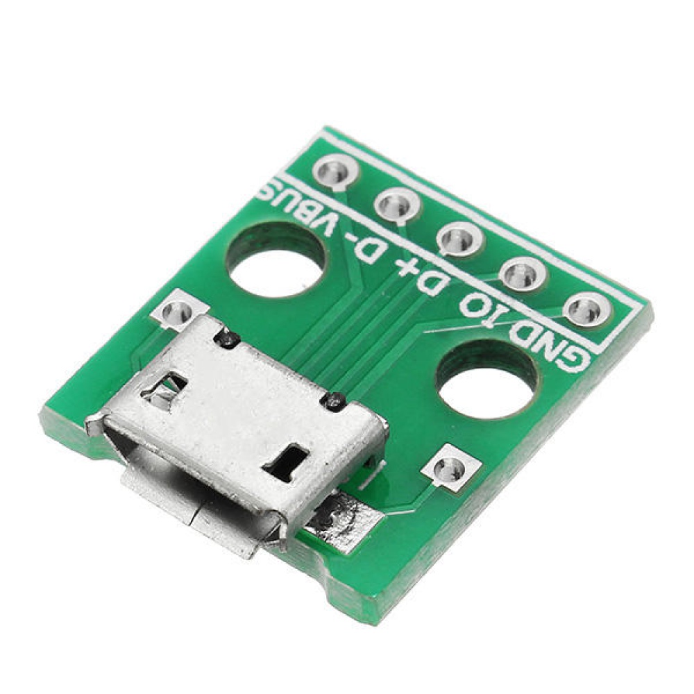 50pcs Micro USB To Dip Female Socket B Type Microphone 5P Patch To Dip 2.54mm Pin With Soldering Adapter Board - Image 2